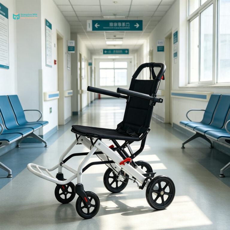 Ultra-Lightweight Aluminum Travel Transport Wheelchair with Flip-Up Armrests
